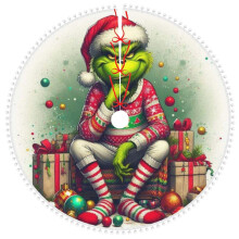 The Grinch World Travel Christmas Tree Skirt with Pom Trim,Holiday Christmas New Years Party Decorations 36