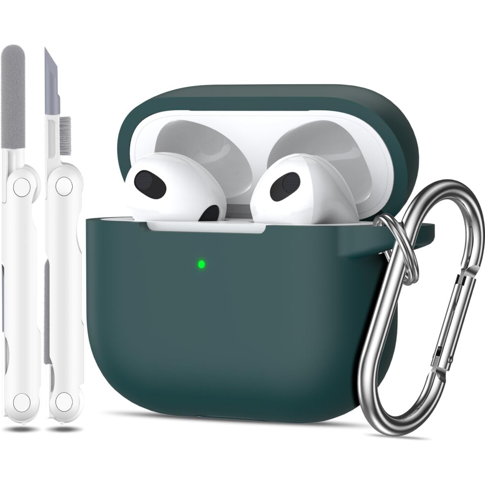 For Compatible With Airpods 3Rd Generation Case Cover 2021, Military Grade Soft Silicone Shock-Absorbing Protective 9170372877140