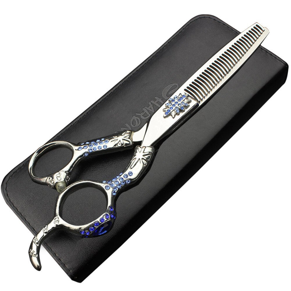 Silver 6 Inch Hairdressing Scissors And Professional Thinning Shears, Ergonomic Grip, Precise Cutting