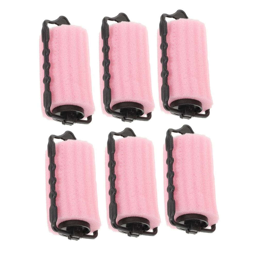 Heatless Hair Curlers Soft Sponge Rollers Overnight No Heat Styling for Long Hair Women 6pcs
