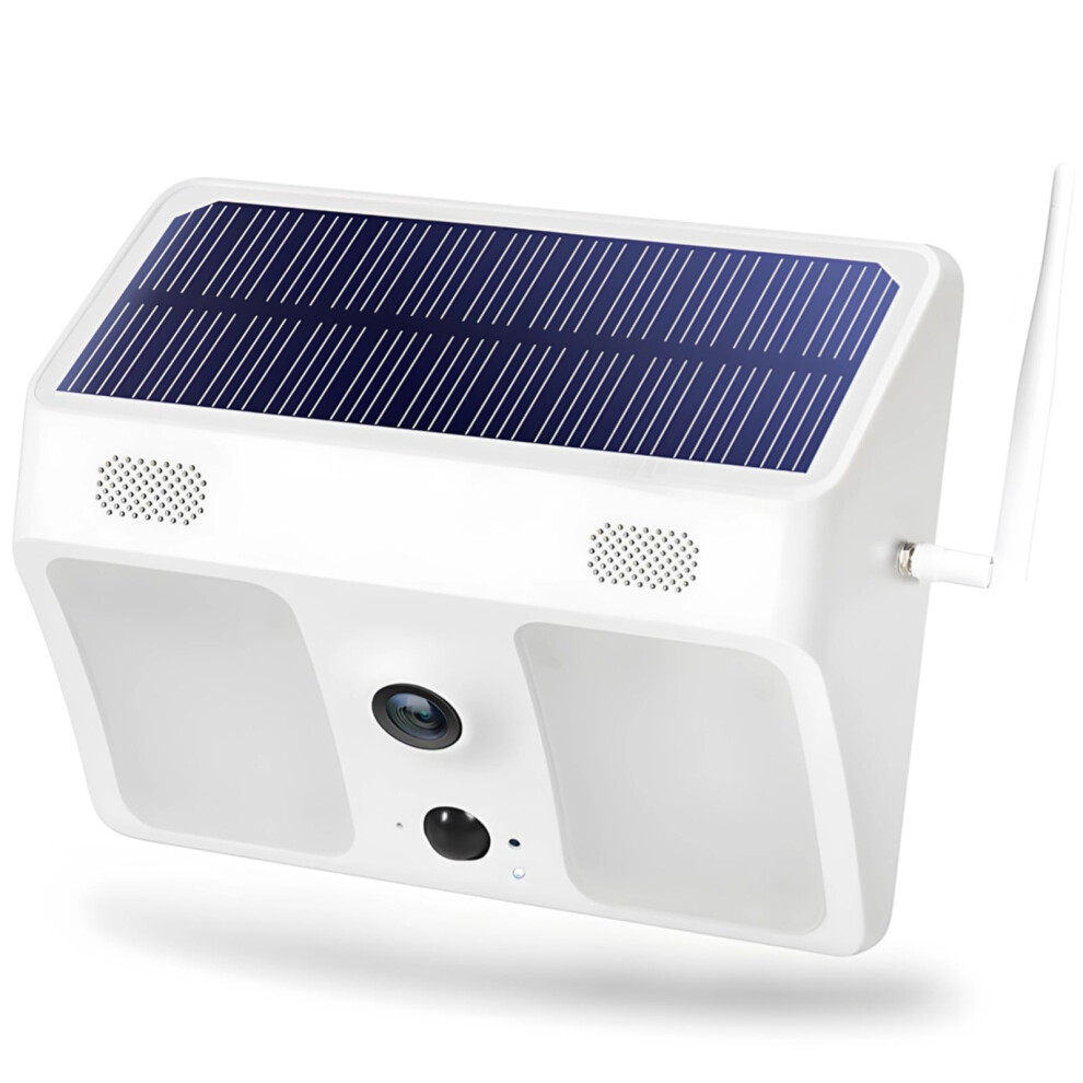 Solar Security Camera Wireless Outdoor Ip65 Waterproof With Smart Motion Detection And Dual Floodlights 9113335512511