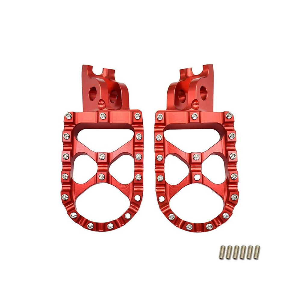 Enhanced Grip Lightweight Durable Dirt Bike Foot Pegs For Honda Crf250 Crf450 Kx250 Kx450 Red 9070919687129