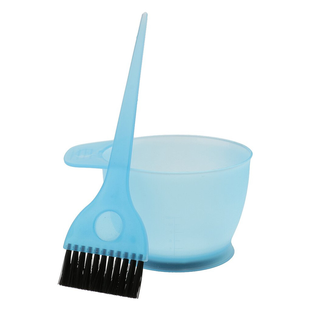 Hair Dye Bowl and Brush Set for Precise Color Application, Blue Salon Hair Coloring Tools