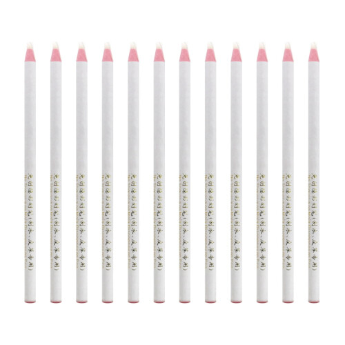 12Pcs Roll Paper Point Pens Thread Machine Sewing Pens Multi-purpose Crayons (White)