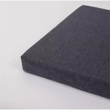 Density Foam Bench Cushion with NonSlip Linen Cover for Window Seat or Patio Swing, Dark Grey 12x20x2in