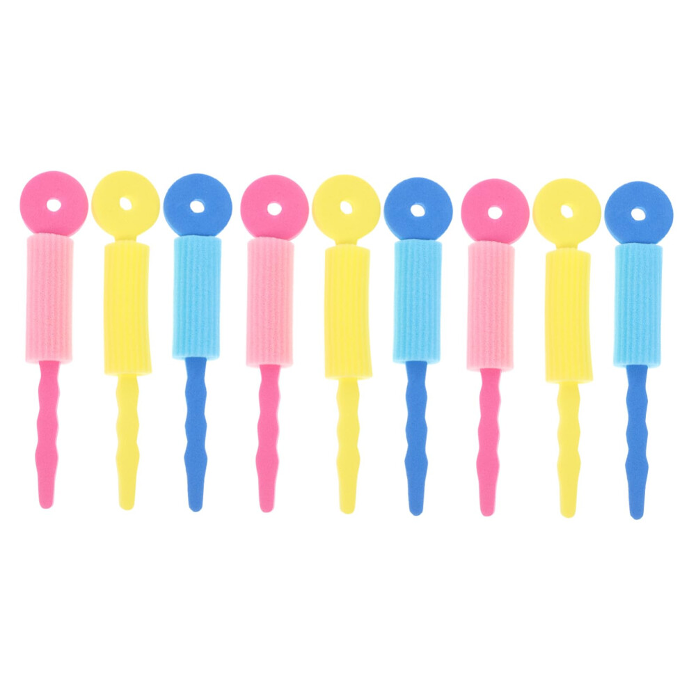 9pcs Sponge Hair Rollers Soft Foam No Heat Curlers for Women Overnight Curls Styling