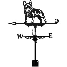 Bulldog Garden Weather Vane with 360 Smooth Rotation, Outdoor Metal Roof Wind Direction Indicator