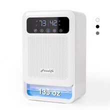 Dehumidifier for Small Rooms with Large Water Tank, Quiet Sleep Mode, Auto Shut Off, LED Light