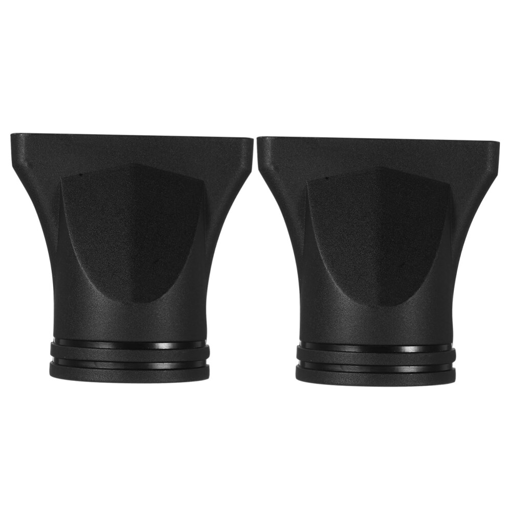 2pcs Black Hair Dryer Nozzle Attachment for Precision Airflow Control Universal Salon Styling