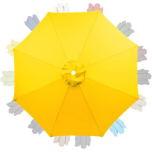 9ft Patio Umbrella Replacement Canopy with UV Protection, Fade Resistant Outdoor Cover, Yellow