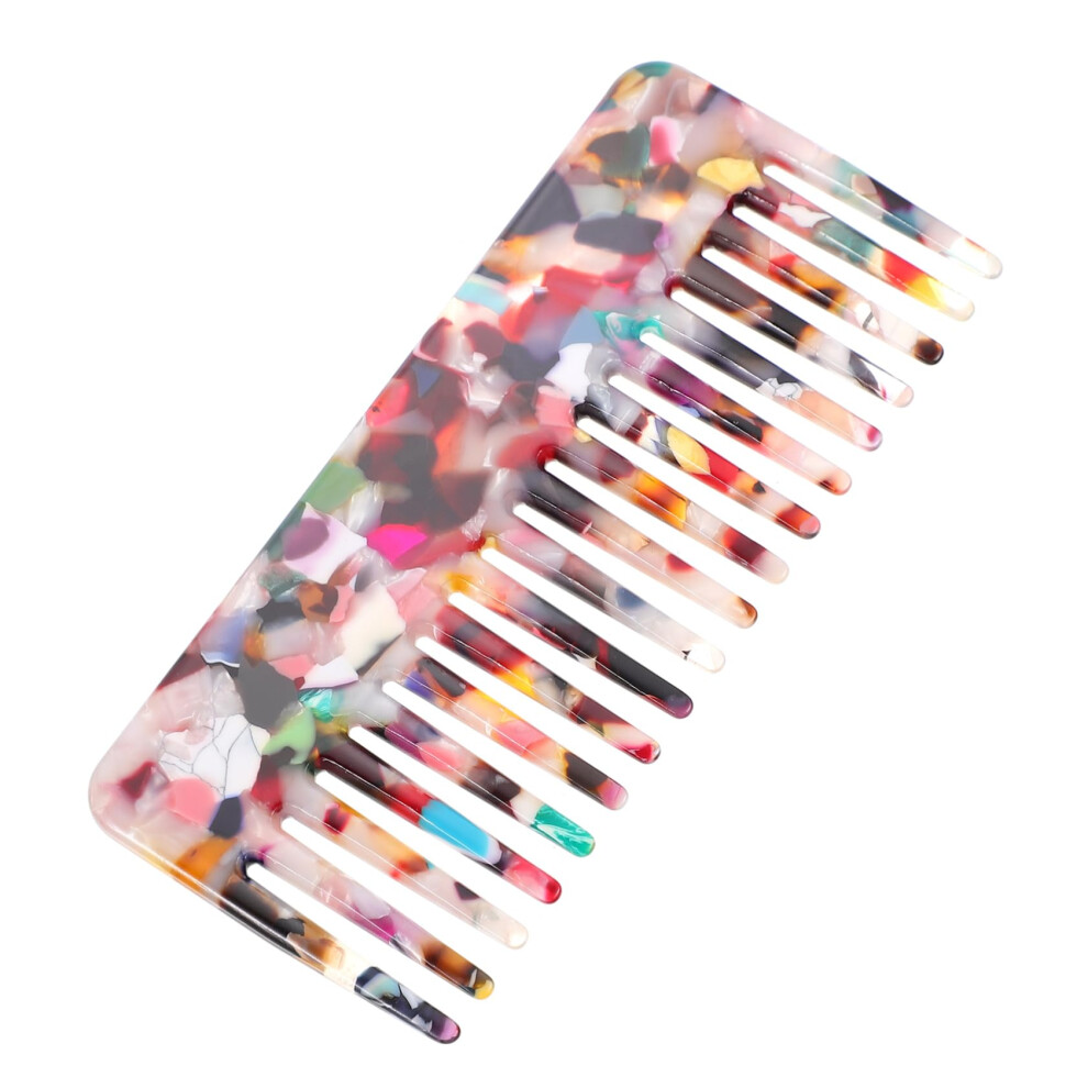 Unisex Wide Tooth Antistatic Hair Comb With Comfortable Grip, Acetate Detangling Comb For Thick Hair