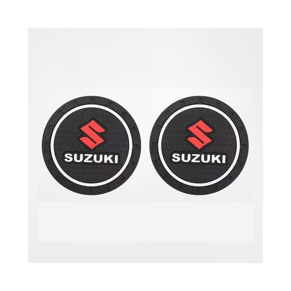 2Pcs Car Cup Holder Coaster Nonslip Rubber Mat Dustproof Insert For Suzuki Sx4 Scross Vitara 9113335512795