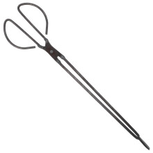 Heavy Duty Fireplace Tongs 48cm Steel with Long Handle Safety Grip for Wood and Campfire Logs