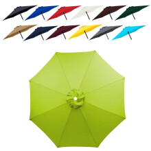 9FT 6Rib Patio Umbrella Replacement Canopy Waterproof Garden Sun Shade Cover Green