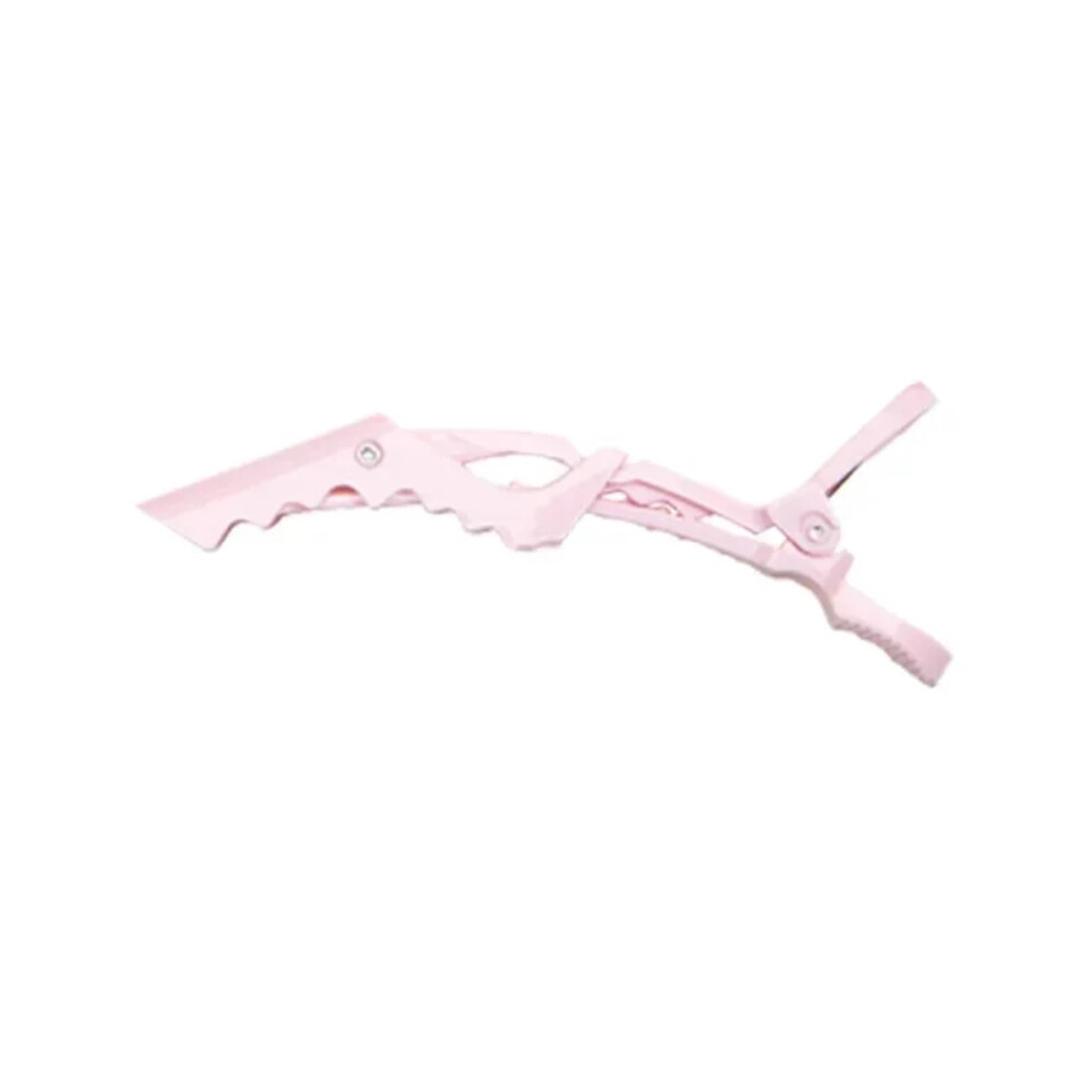 Unisex Pink 60 Pack Light Hair Sectioning Clips Doublehinged Nocrease Grip For Salon Styling
