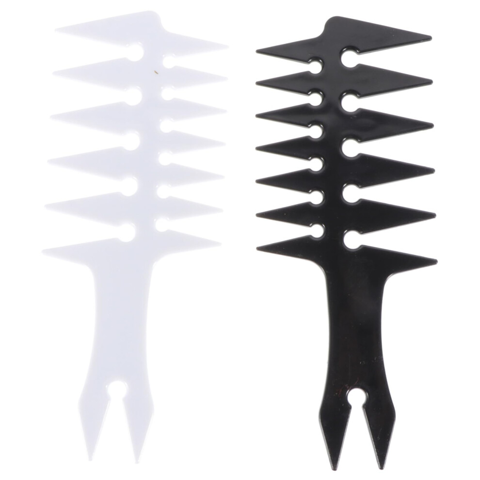Unisex 2Pcs Professional Barber Comb Vintage Fine Tooth Hairdressing Tool For Salon And Home