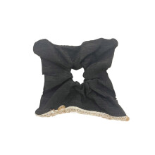 Soft Fabric Headband Black with Elastic Hair Tie Set, NonSlip Secure Hold for AllDay Comfort