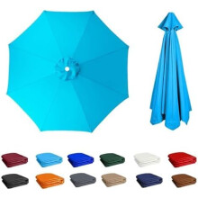 Waterproof Patio Umbrella Cover 3m Lake Blue with UV Sun Protection Garden Parasol Replacement