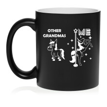 Grandma Superstar Unicorn Funny Grandmother Gift Ceramic Coffee Mug Tea Cup Gift for Her, Him, Friend, Coworker, Wife, Husband (11oz Matte Black)