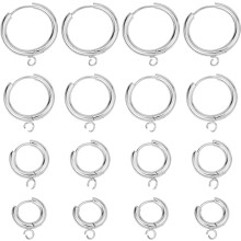 100pcs Cartilage Clip On Earrings Stainless Steel Non Piercing Adjustable Ear Cuff with 0.9mm Hole Fake Cartilage Earring