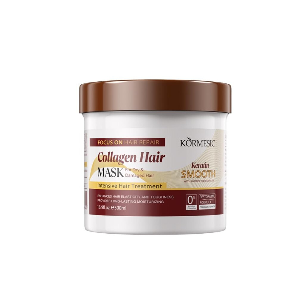 Collagen Hair Mask with Keratin for Dry Damaged Hair, Deep Hydration and , 16.9 fl oz