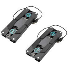 2 Laptop Cooling Pad Gaming Laptop Cooler Stand Cooling Fan Folding Laptop Ventilated Support USB Laptop Cooler for Notebook Black