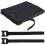 100 x Black Adjustable Reusable Cable Straps, Hook and Loop , Long Cable Ties 1