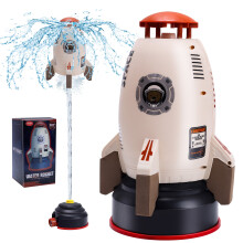 Rocket Sprinkler for Kids & Toddlers, Summer Outdoor Wate Sprinkler for Yard、Lawn,DIY Unique Rocket Wate Sprinkler ,Perfect Birthday Gift,STEM