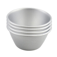 Set Of 4 Metal Baking Cups Pastry Nonstick Pudding Mould Form Tool Egg Tart Pan
