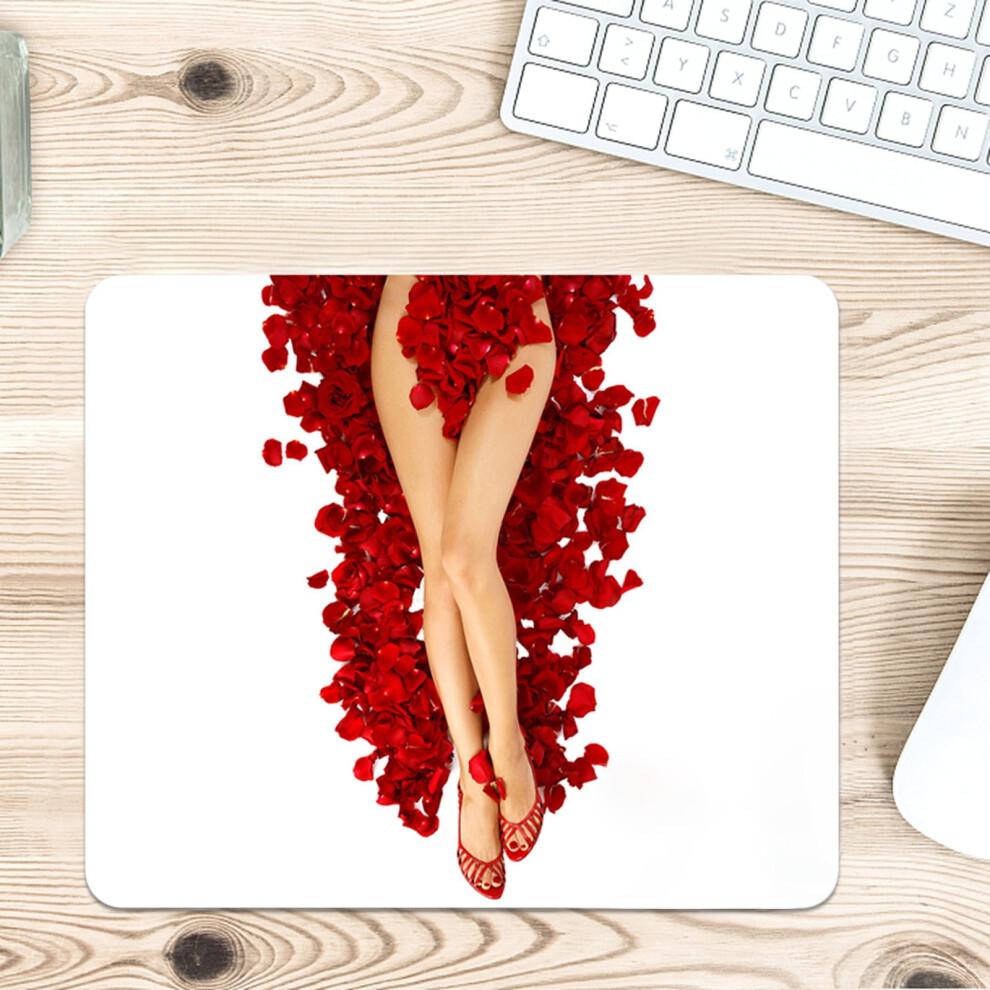 Mouse Pad Sexy Lips Glamour Female Lady Mouth Decorative Mousepad Home Decor For Computers Laptop Office 7.9X9.5 Inch, Electronics Gadgets Red 9180479539070