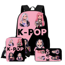 K-Pop Demon Hunter Backpack Shoulder Bag Lunch Bag Pencil Case School Backpack 3PKKH023