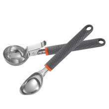 2pcs Stainless Steel Melon Baller and Ice Cream Scoop with Ergonomic Grip for Fruit and Dessert Ref: 4761