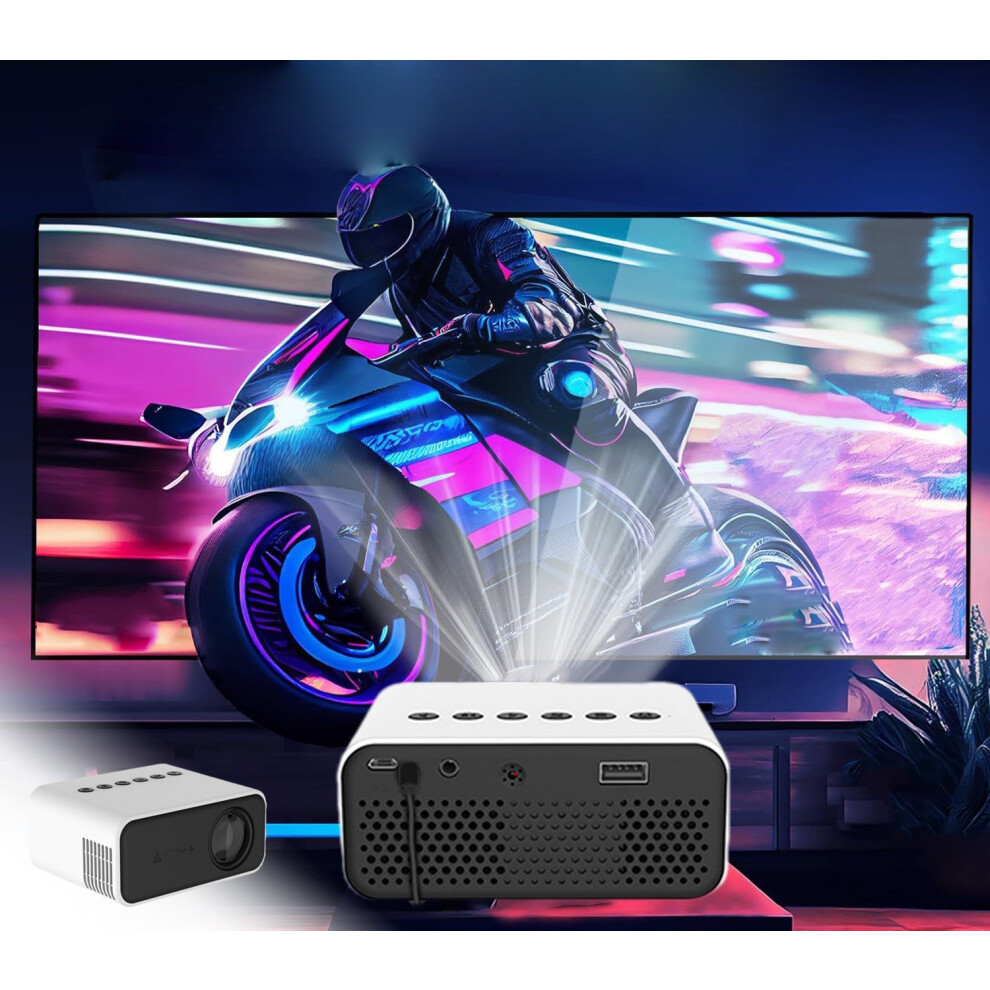 Mini Projector, Full Hd 1080P, Portable Outdoor With Tripod, Kids Gift, Home Theater Compatible With Android/Ios/Windows/Tv Stick/Hdmi/Usb 9418476369773