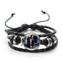 The Vampire Diaries Leather Bracelet Adjustable Elena Stefan Braided Beads Bracelet Handmade Jewelry Gifts Style 17