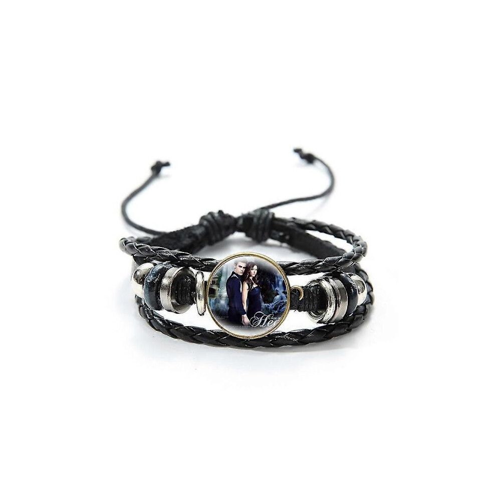 The Vampire Diaries Leather Bracelet Adjustable Elena Stefan Braided Beads Bracelet Handmade Jewelry Gifts Style 17 9418476369759