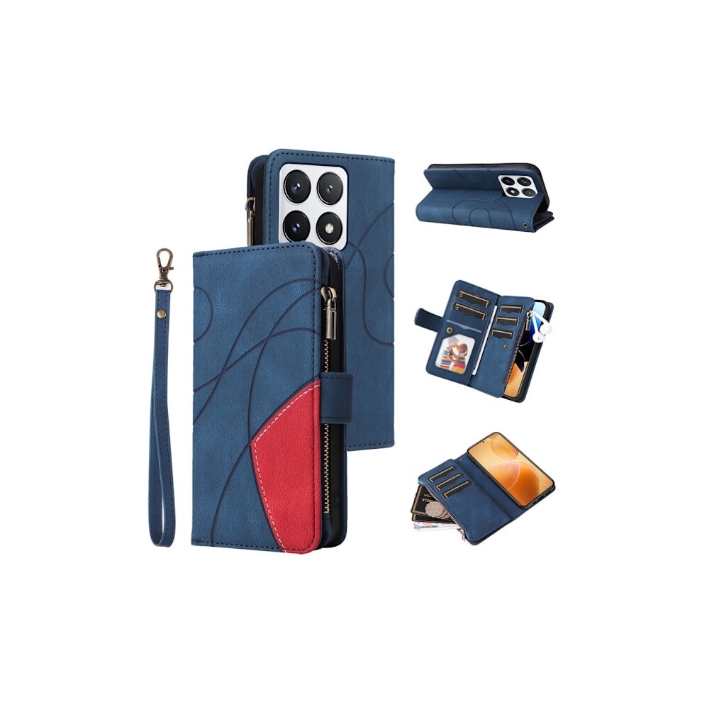 Kt Wallet Case For Compatible With Xiaomi 14T Pro - Blue 9418476370991