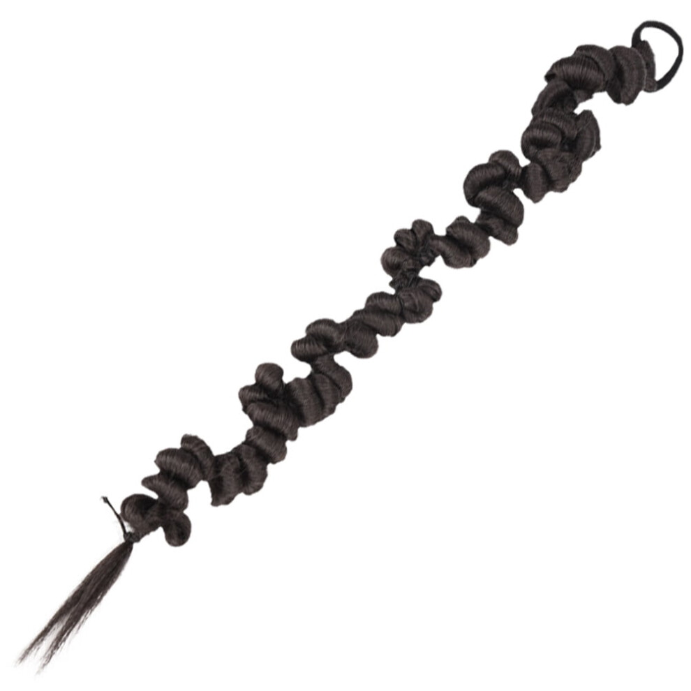 Unisex Guangmc Ponytail Braided Wig Hair Extension For Women - Irregular Braid With Elastic Tie