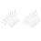 20Pcs Stainless Steel Reusable Fruit Fork Cake Snack Dessert Salad Flatware Fork Two- Fork Set Kitchen Tool 13cm 1