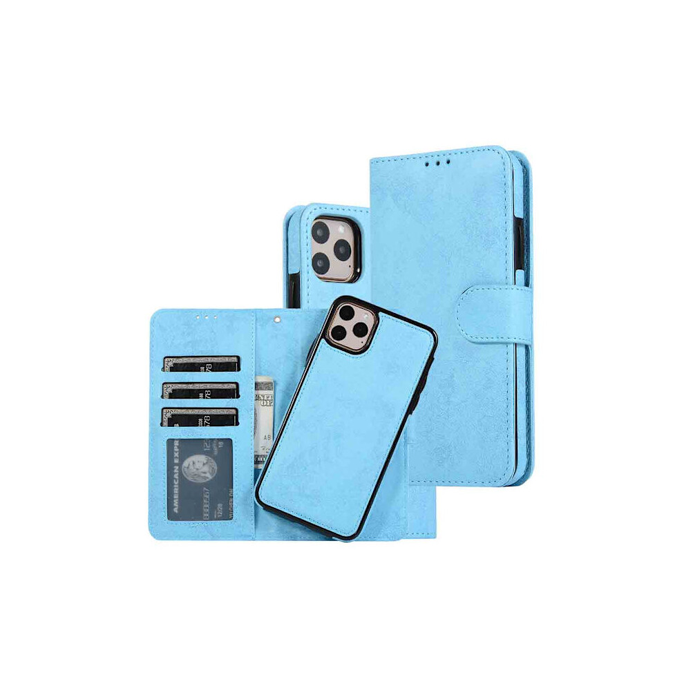 Stylish Protective Wallet Case Leman - Compatible With Iphone 11 Pro Max Sky Blue 9418476371264
