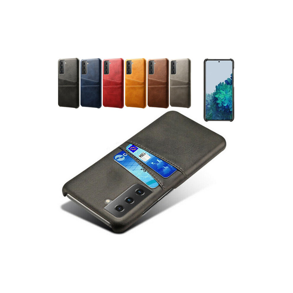 Compatible With Samsung Galaxy S21 Case Card Holder - Compatible With Samsung S21 Red 9418476371141