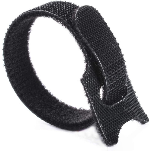 100 x Black Adjustable Reusable Cable Straps, Hook and Loop , Long Cable Ties 2