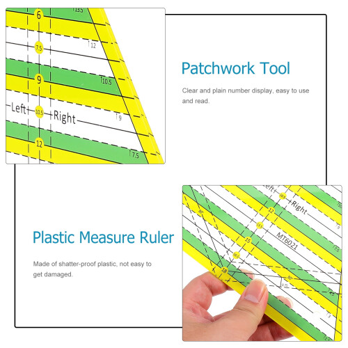 Patchwork Ruler for Clothing Stitch Fabric Sewing Triangle Precision Measurement 2