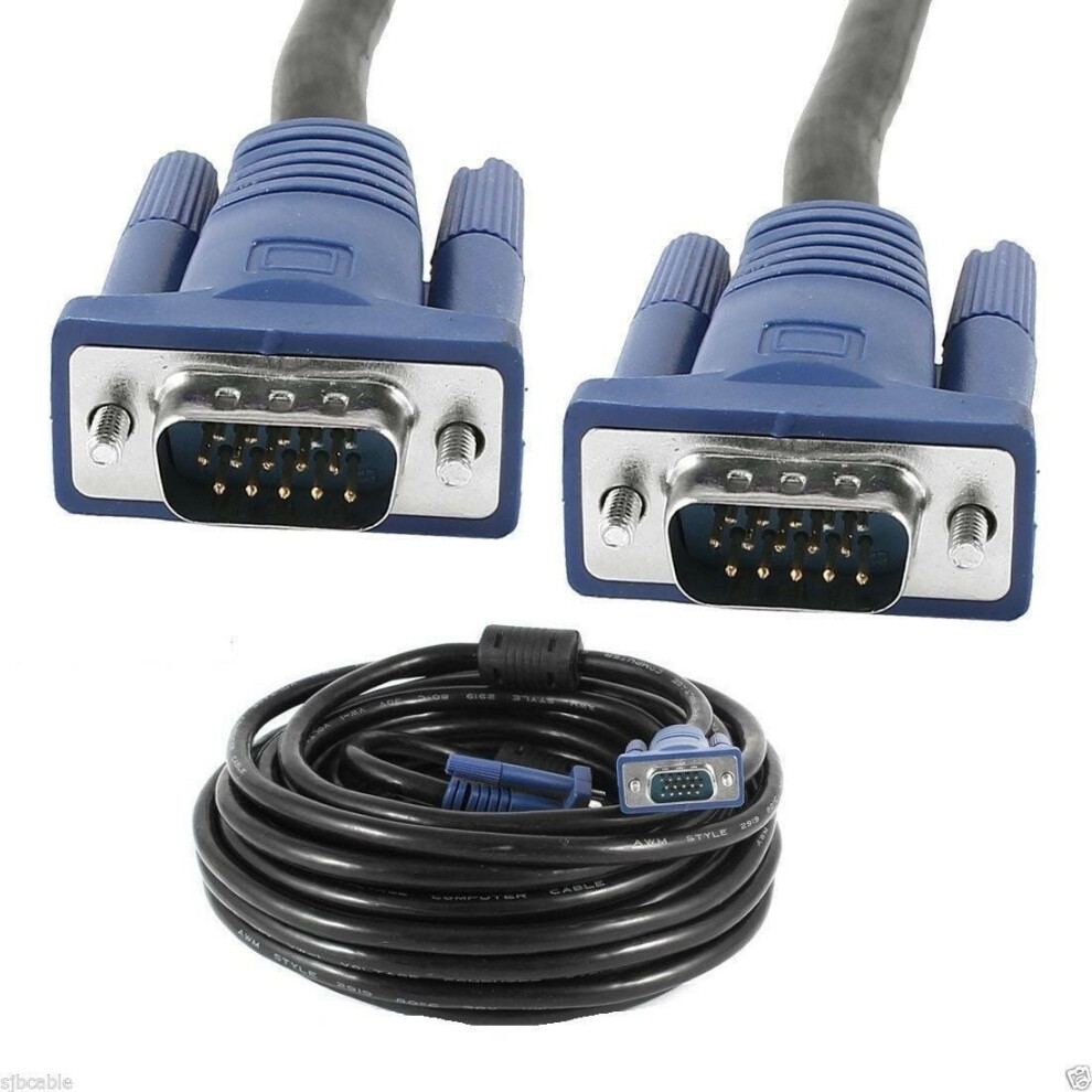 6Ft 10Ft 25Ft 50Ft 75Ft 100Ft Hd15 Svga Vga Monitor Cable M/M Male To Male Cord 9130661652940