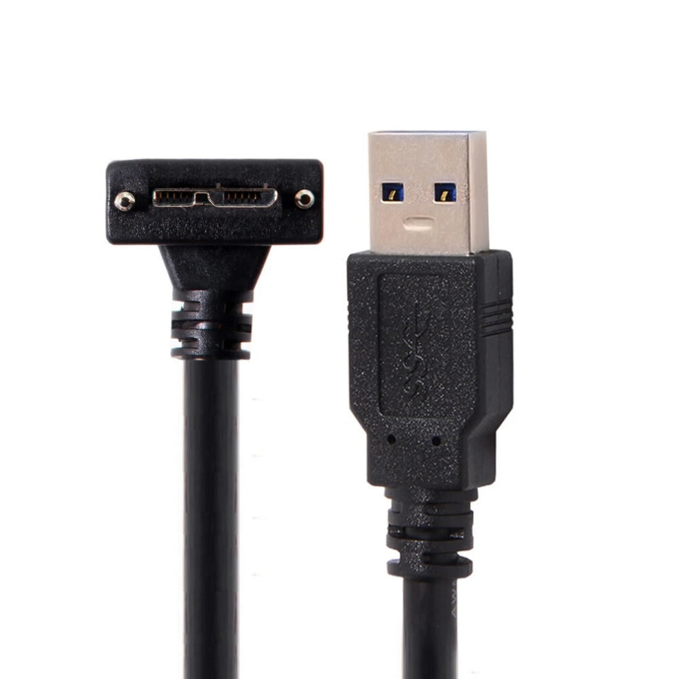 For 5M 90 Degree Down Angled Micro Usb Screw Mount To 3.0 Data Cable For Industrial Camera 9130661654333