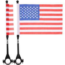 Eease 2Pcs Bike Handlebar Flag Advertising Bike Flag Cycling Bike Flag Cycling American Flag Bikes Flag