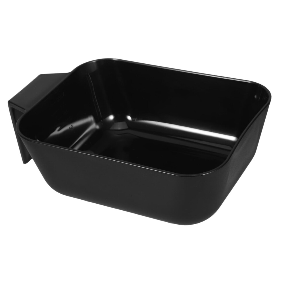 Black Hair Dye Mixing Bowl With Ergonomic Handle Grip, Plastic Salon Tinting Bowl, Reusable And Washable