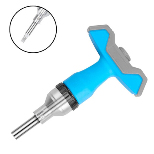 T-Type Screwdriver Handle 2-In-1 Batch Ratchet Driver 4mm 6.35mm Hex Adapter