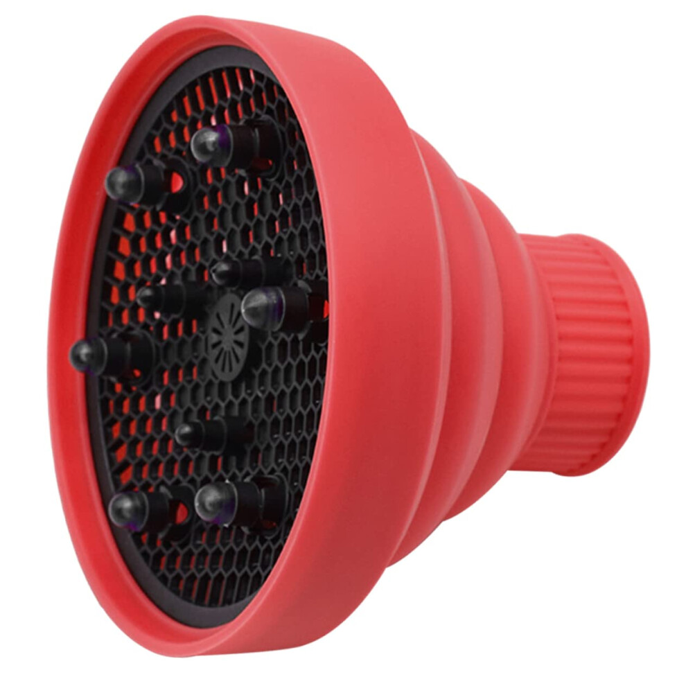 Universal Hair Dryer Diffuser for Curly Hair with Frizz Reduction, Collapsible Travel Attachment