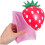 Kids Swimming Arm Bands 2 Pack Strawberry Pattern PVC Comfortable Surface Stable Flotation Support 2