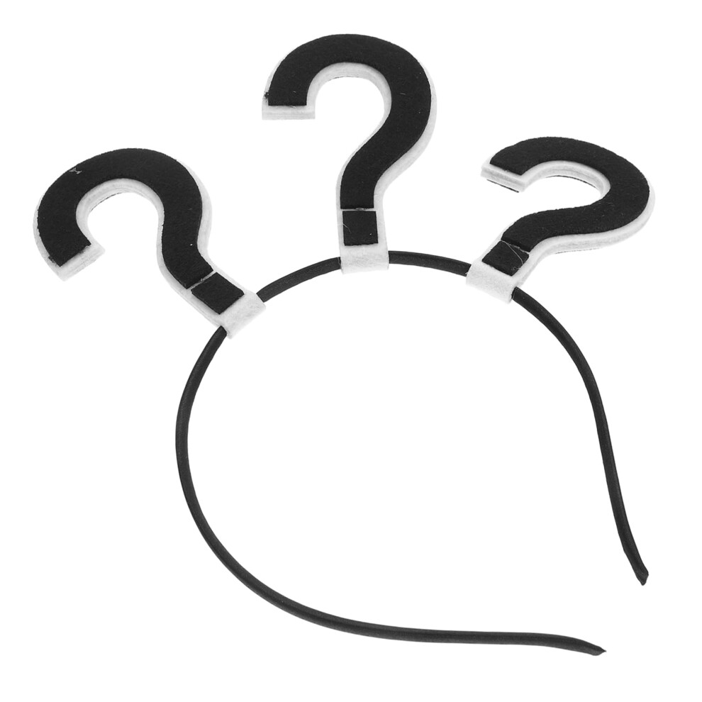 Novelty Question Mark Headband for Women Lightweight Fabric Wrap Fun Party Hair Accessory